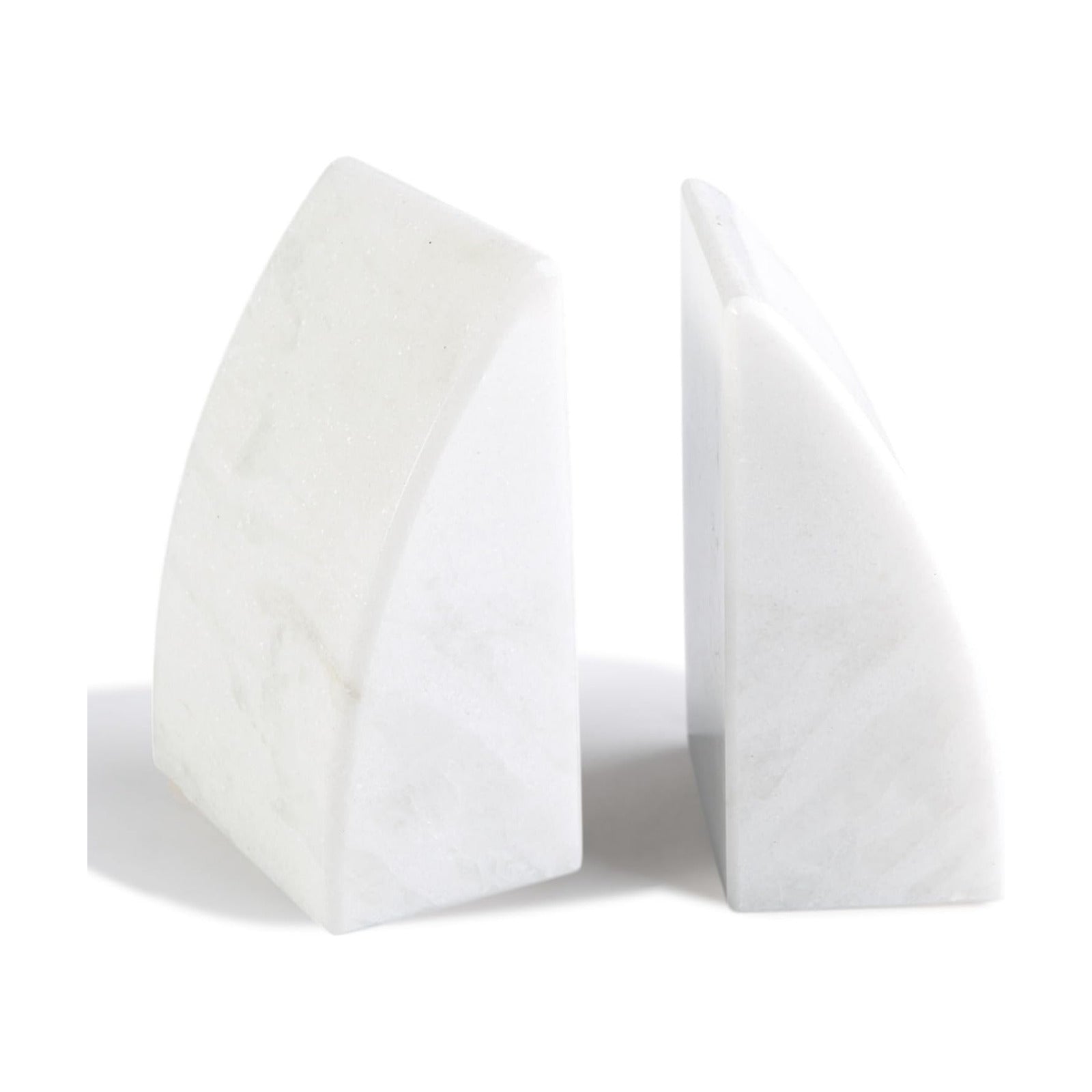 Marble Bookends / Large Bookends for Heavy Books / Sail-white