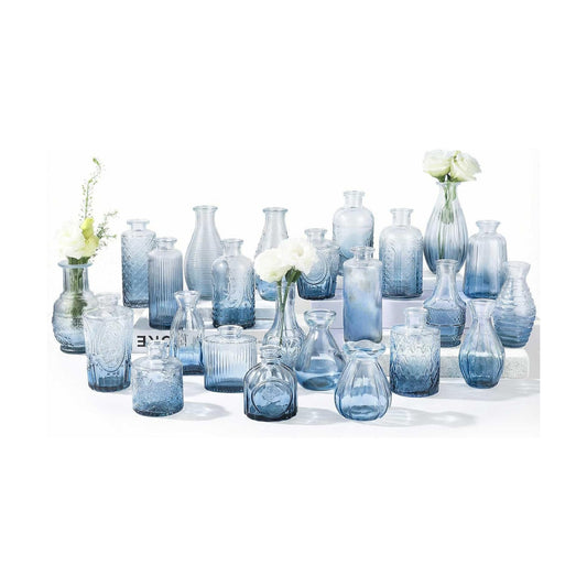 Glass Vase / Flower Vases / Blue / Set of 24