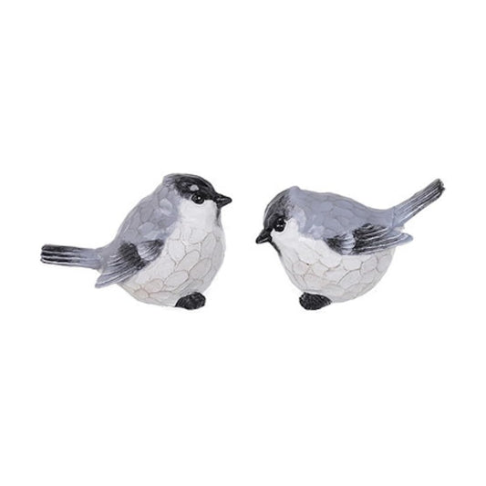 Chickadee Bird Figurines / Set of 2