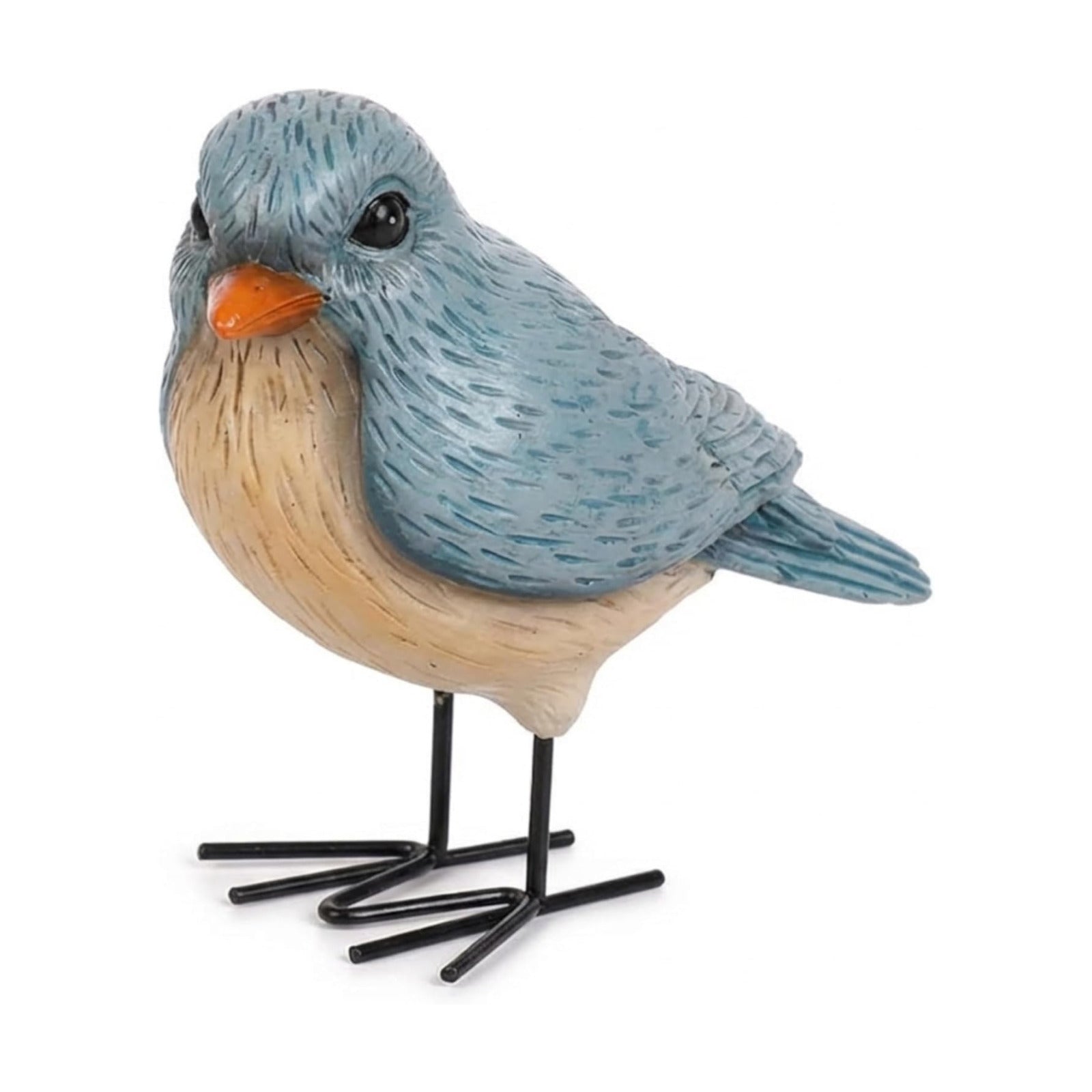 Rustic Bird Figurine / Blue
