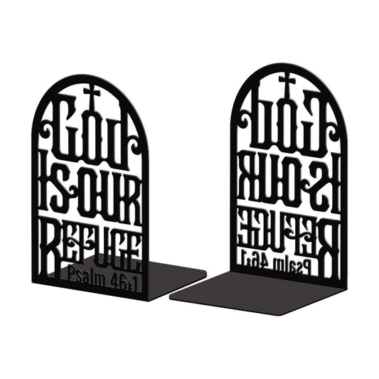 Metal Bookends / Modern Decorative Heavy Duty Study Book Support Stoppers / Bible