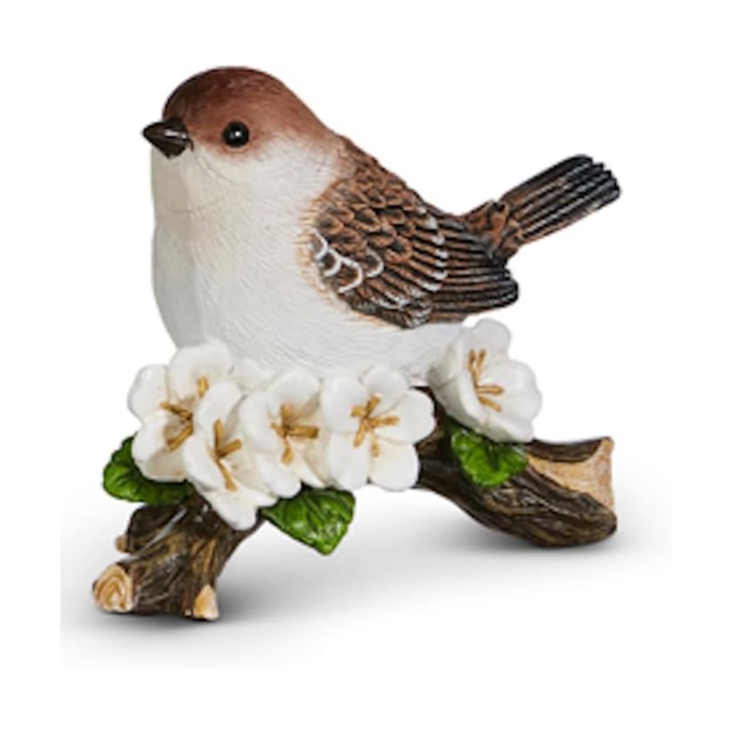 Wren Songbird & Flowers / Brown
