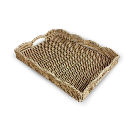 Rectangular Wicker Tray / Beige