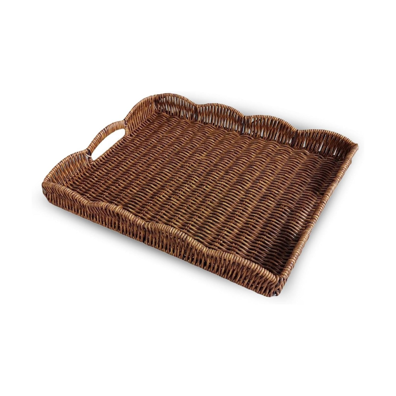 Rectangular Wicker Tray / Coffee Brown