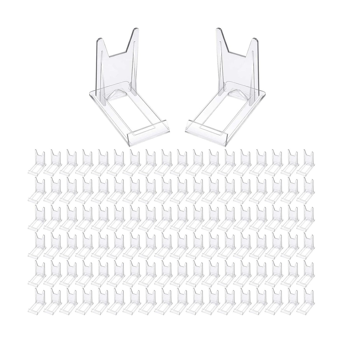 Zonon Acrylic Plate Stands for Display Adjustable Plastic Stand Holders Picture Plate Holders Clear Mini Easels Stands