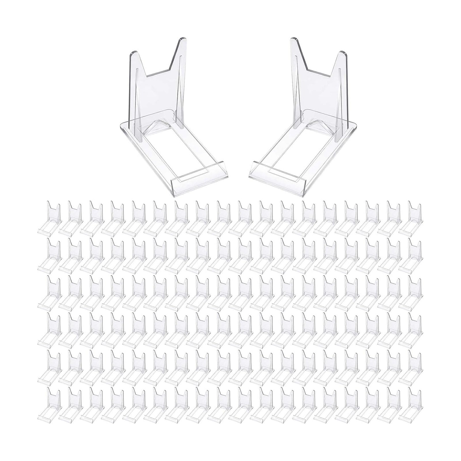 Zonon Acrylic Plate Stands for Display Adjustable Plastic Stand Holders Picture Plate Holders Clear Mini Easels Stands