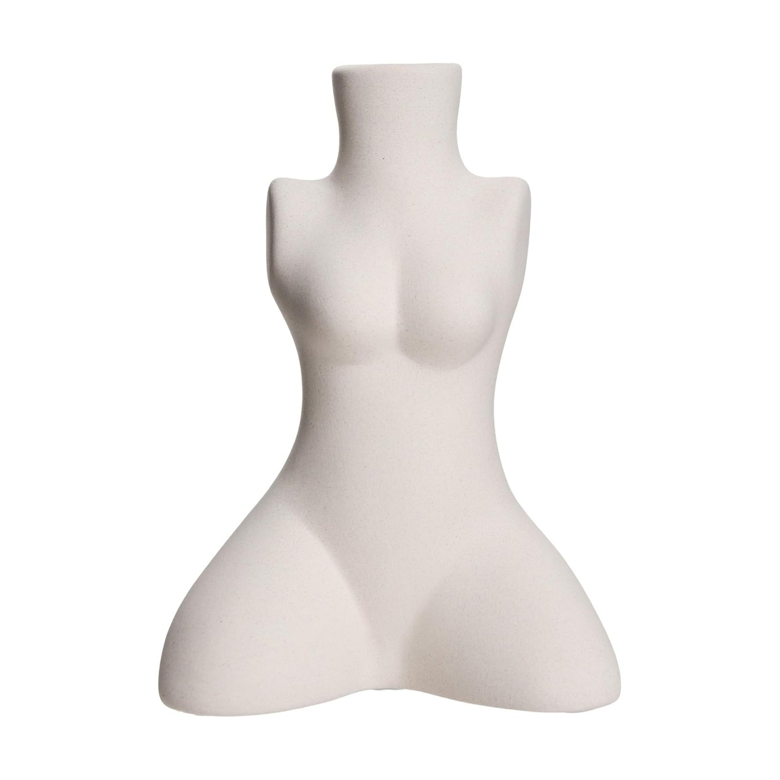 Elegant Female Torso Ceramic Vase / Posey-sit