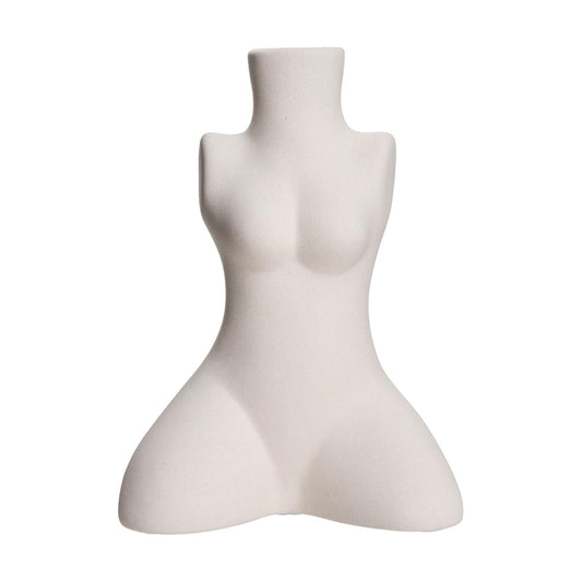 Elegant Female Torso Ceramic Vase / Posey-sit