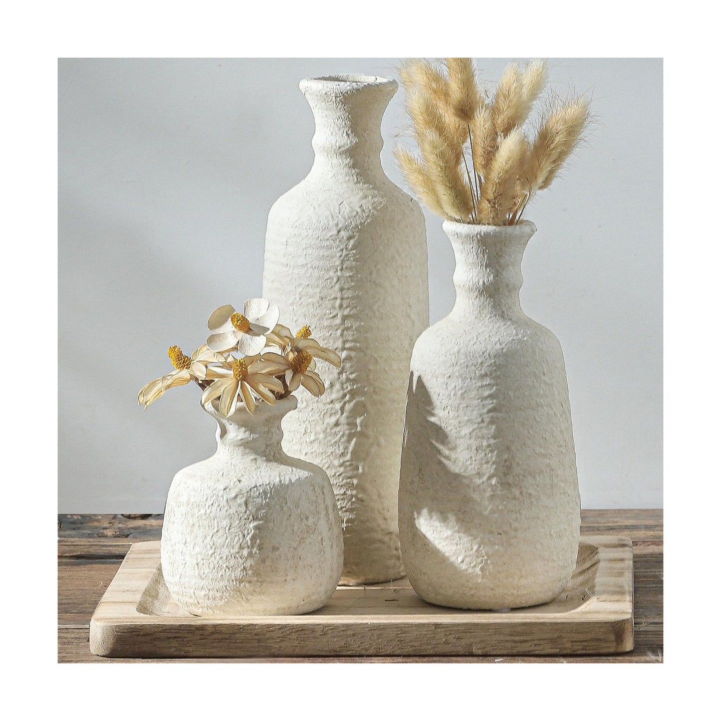 Ceramic Vase / 011 Vase Set - White / Set of 3