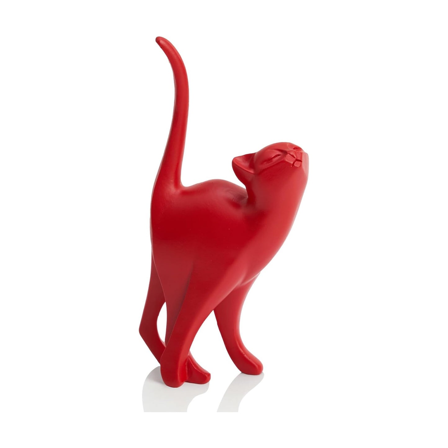 Proud Cat Statue / Red / 7 Inch