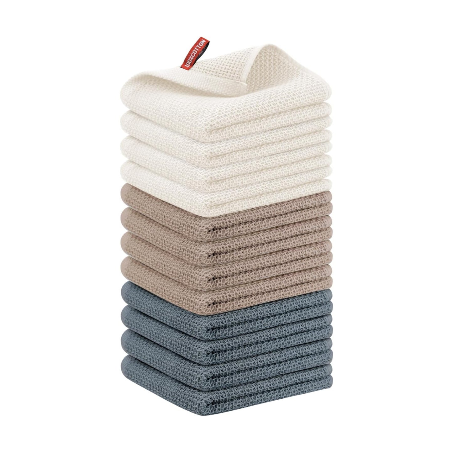 Nialnant 12 Pack Kitchen Dish Towels,13x28in 100% Cotton | Hand Towels for Kitchen, Extra Soft & Absorbent Dish Cloths