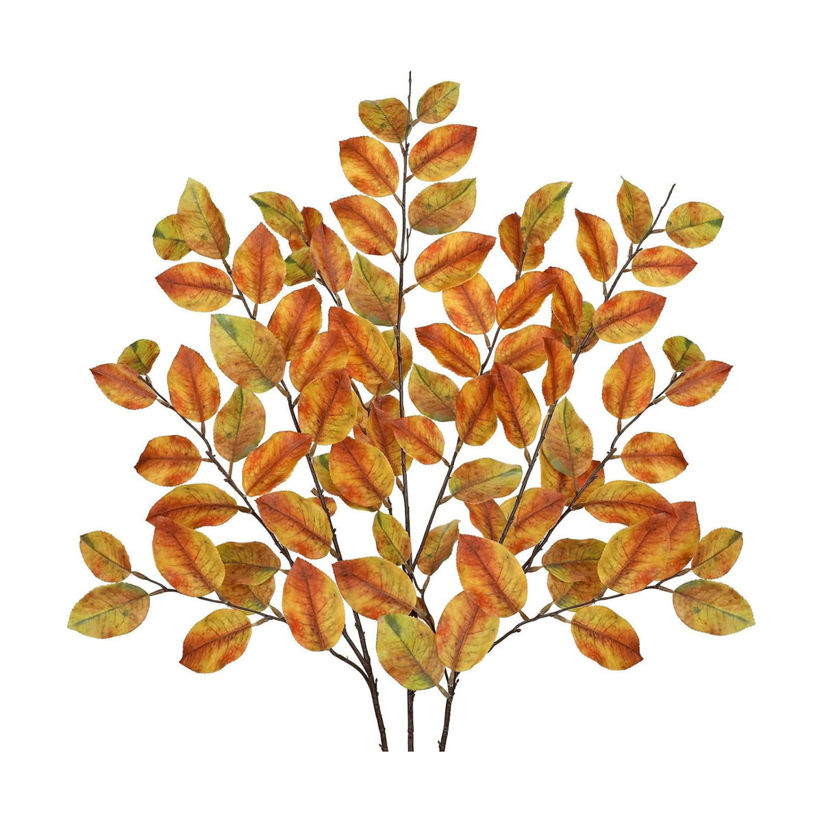 41 inch Artificial Fall Leaves Stem Yellow Fake Autumn Foliage Branches
