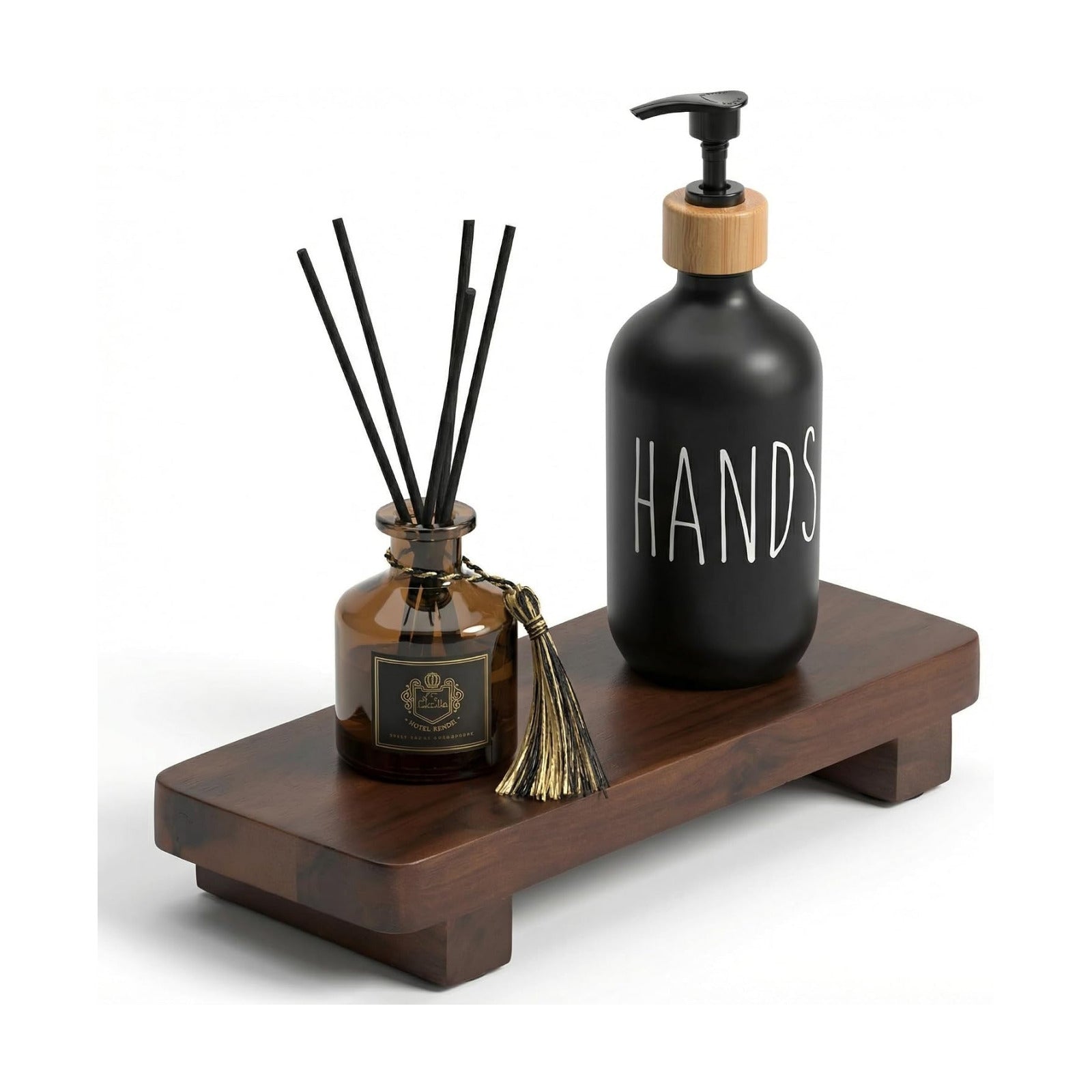 Wooden Soap Stand / Dark Brown / 9.8 x 4