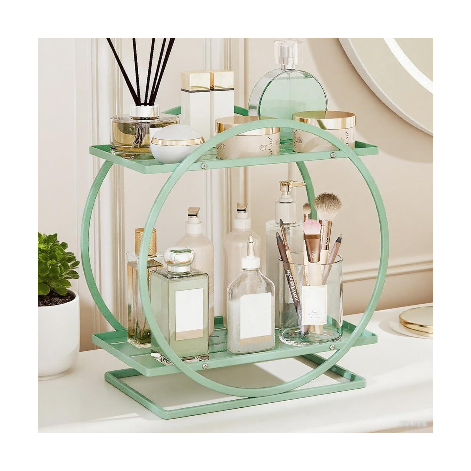 Perfume Organizer for Dresser / Green