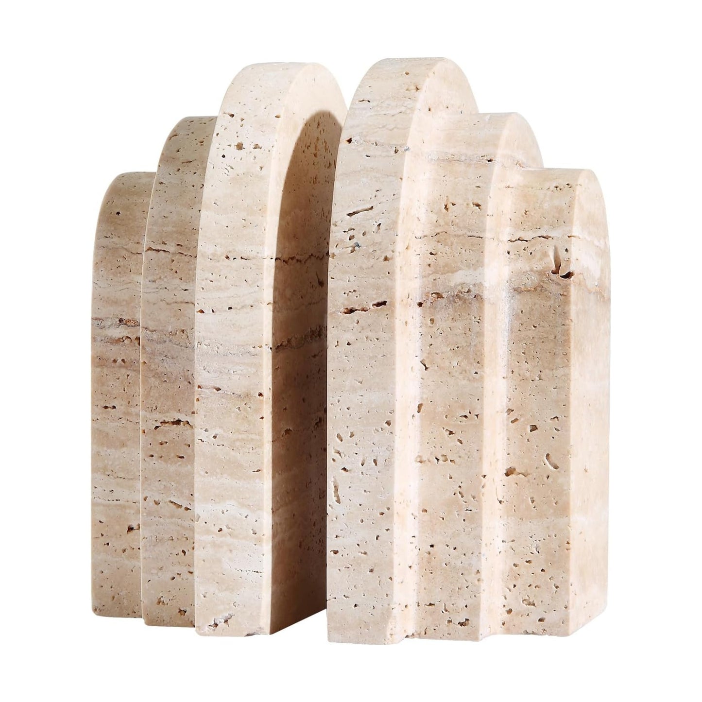Travertine Book Ends / Natural