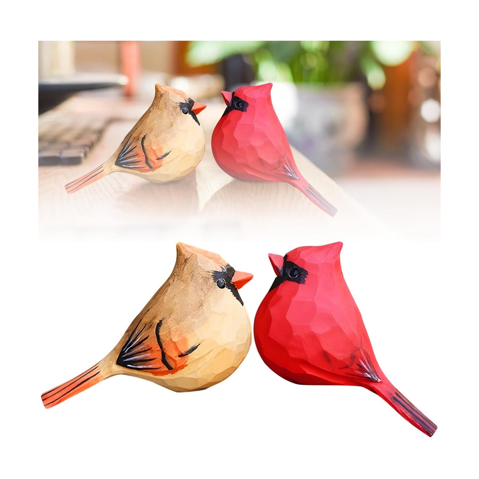 Small Cardinal Figurines / Set of 2