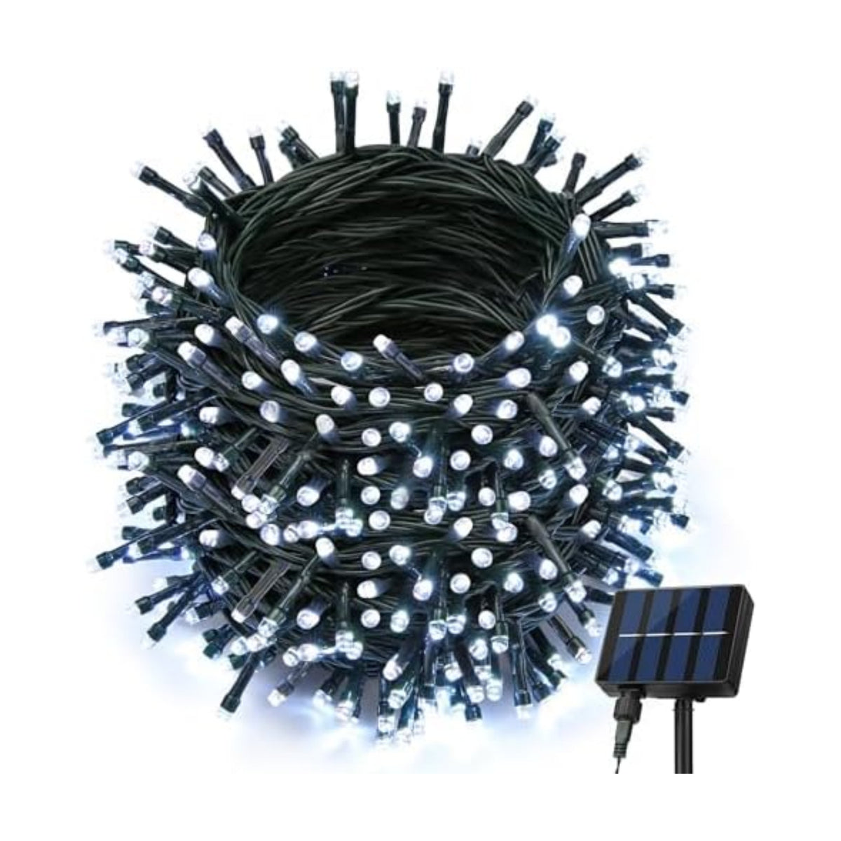 Joomer Solar Christmas Lights Outdoor, 105FT 300LED 8 Modes, White