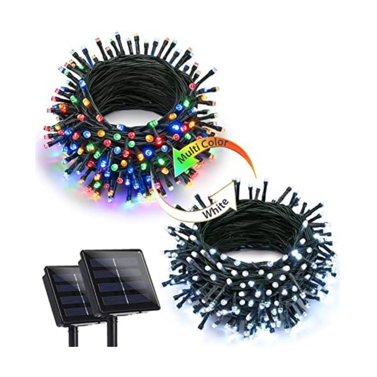 Joomer Solar Christmas Lights, 2PACK Total 144FT 400LED Color Changing