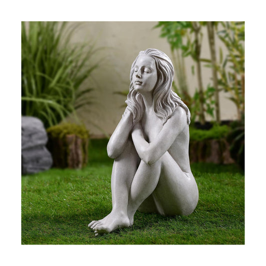 Thinking Lady Sculpture Resin Garden Statue