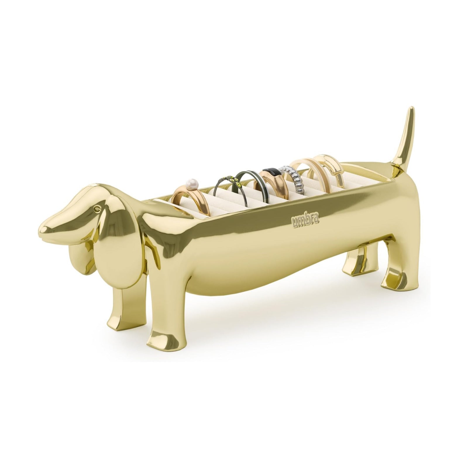 Ring Holder / Gift for Weiner Dog Dachshund Doxie Lover / Gold / Dachsie