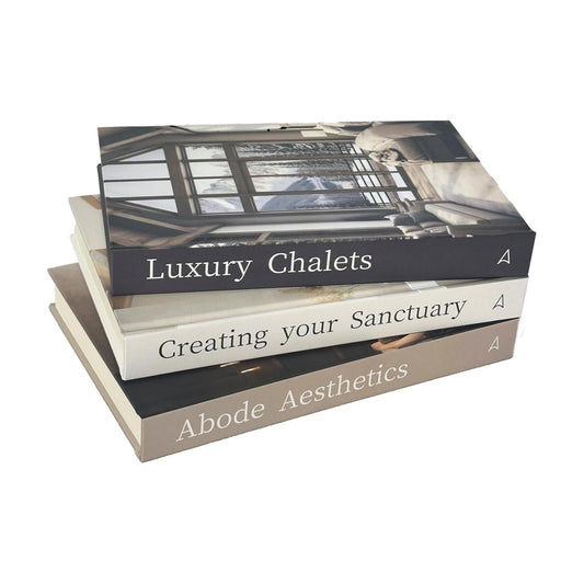 Decorative Books / Meticulously Designed Hardcover Fake Books for Decoration / Set of 3