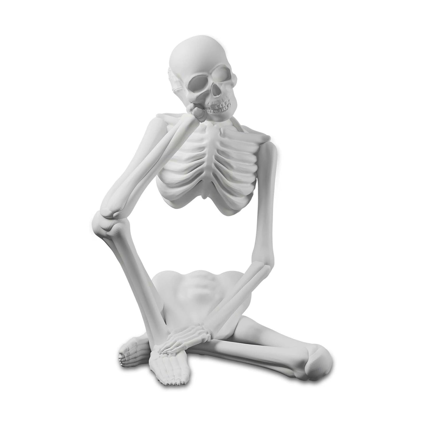 Thinker Statue Decor / White