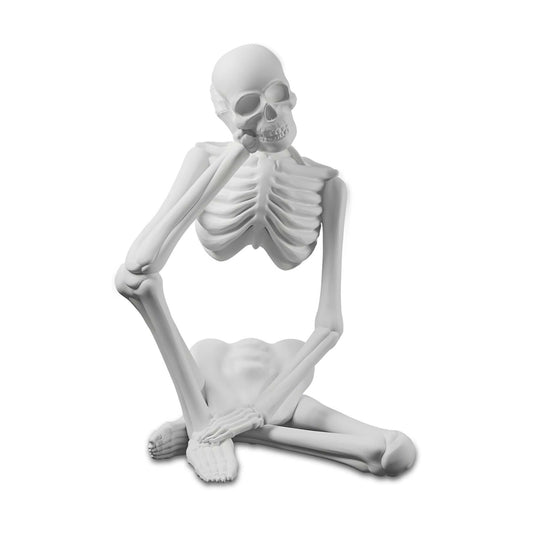 Thinker Statue Decor / White