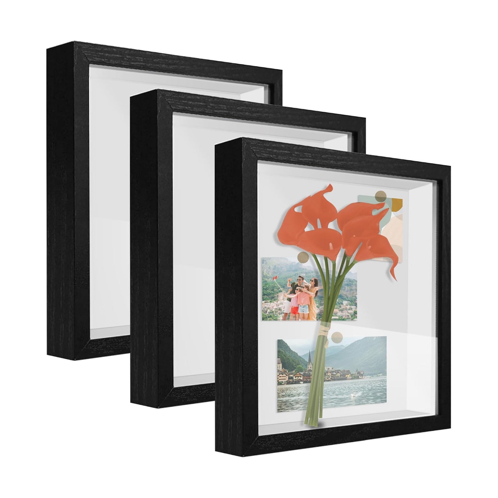 3 Pack 11x14 Shadow Box Frame 3D Picture Frame Acrylic Shadow BoxesDisplay Case Box for Memorabilia, Crafts, Tickets