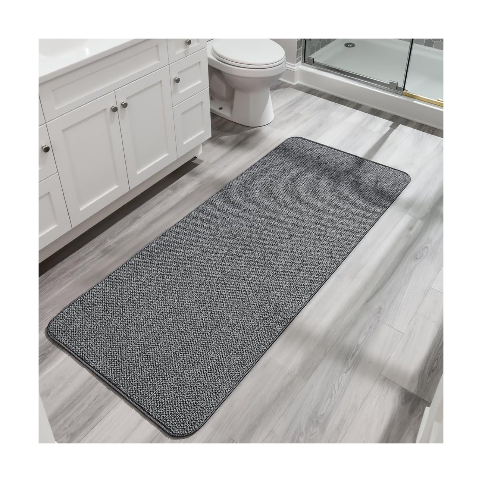 Bath Mat,Ultra Thin Bathroom Runner Rugs,Large Bath Mats for Bathroom,Quick Dry,Non-Slip,Machine Washable,Low Pile,Bath