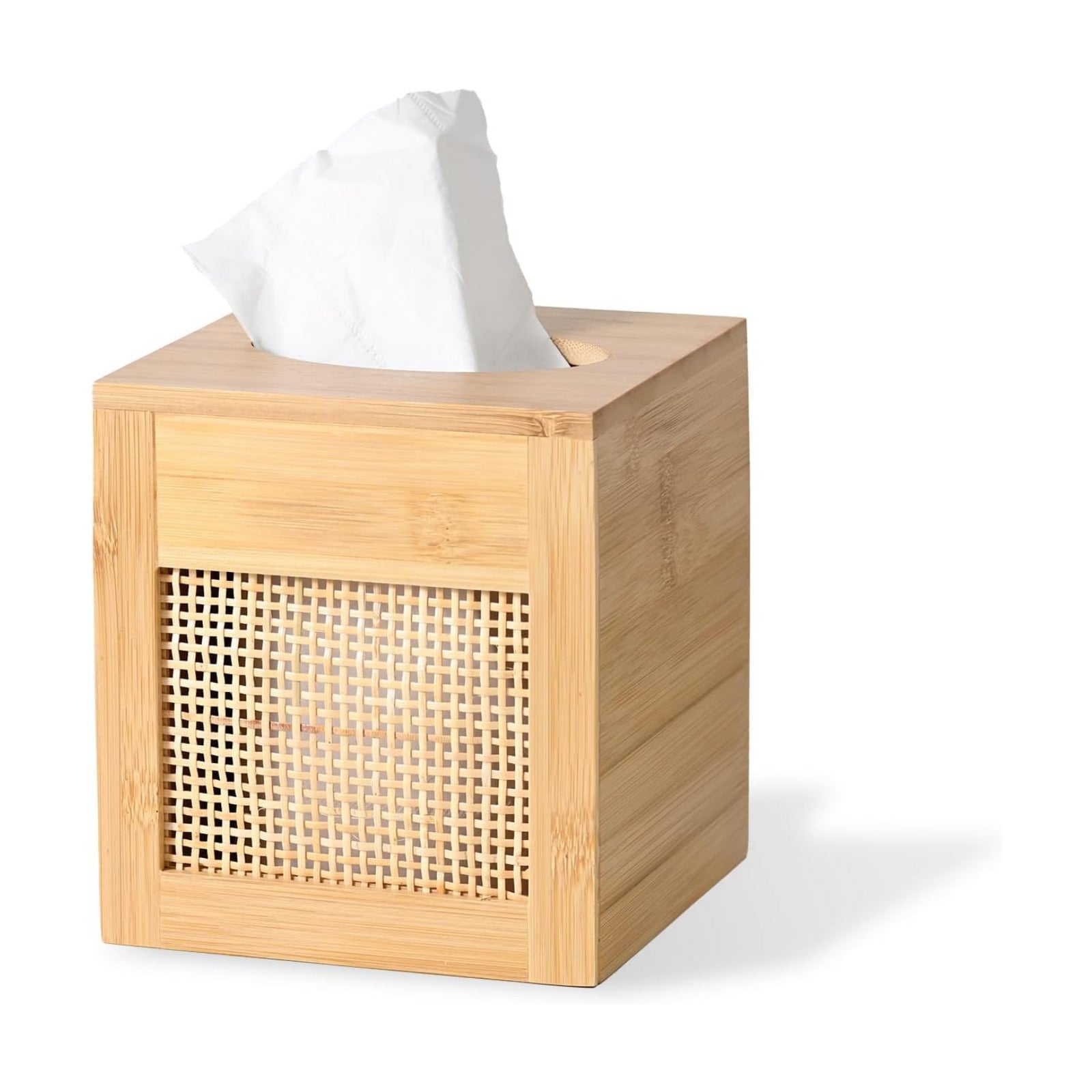 Natural Rattan Tissue Holder / Natural Square