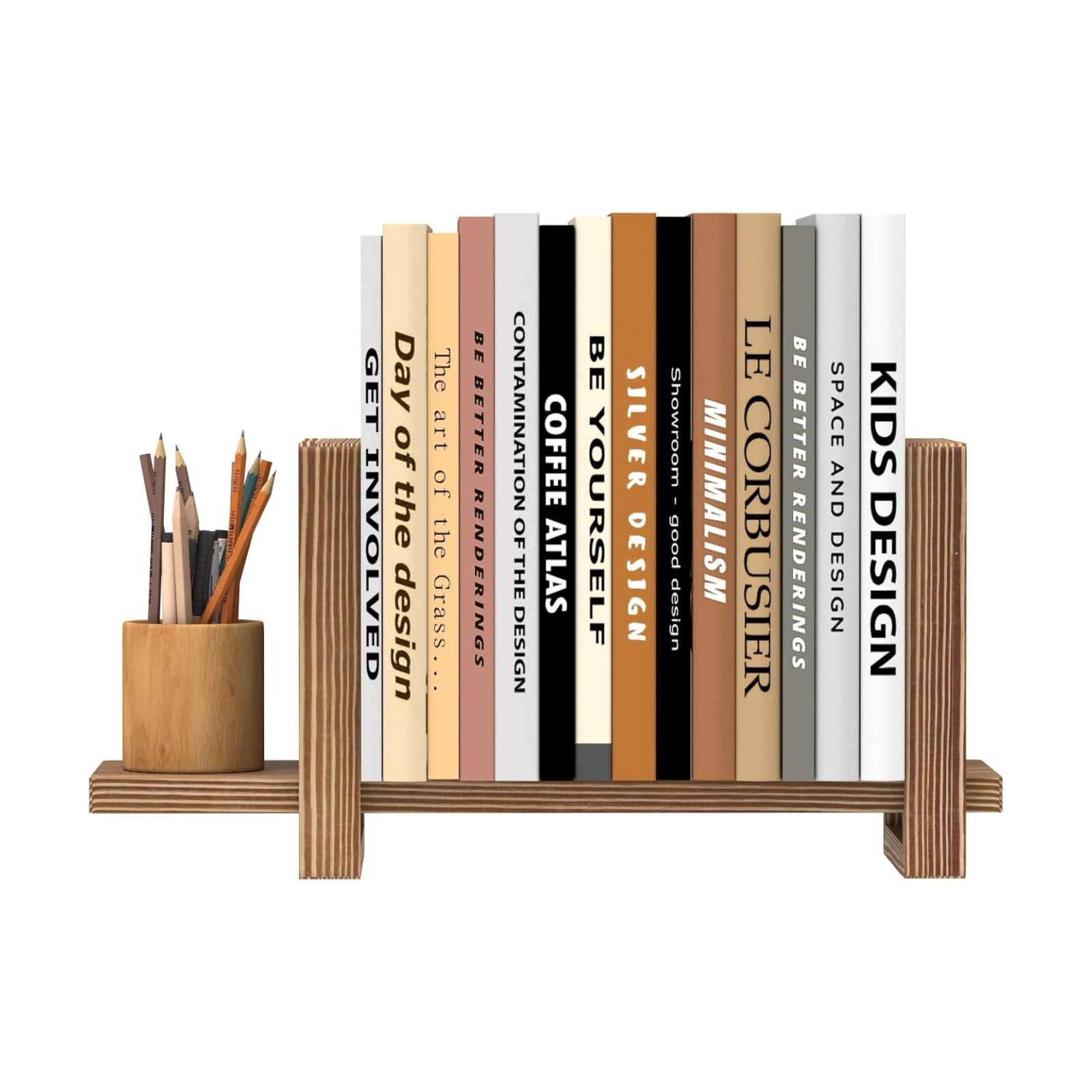 Adjustable Desktop Bookshelf Wooden Table Top Bookshelf Retro Mini Book Shelf Desk Organizer Magazine Files Letters