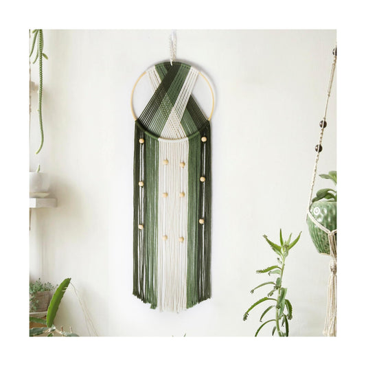 Boho Macrame Wall Hanging / Green