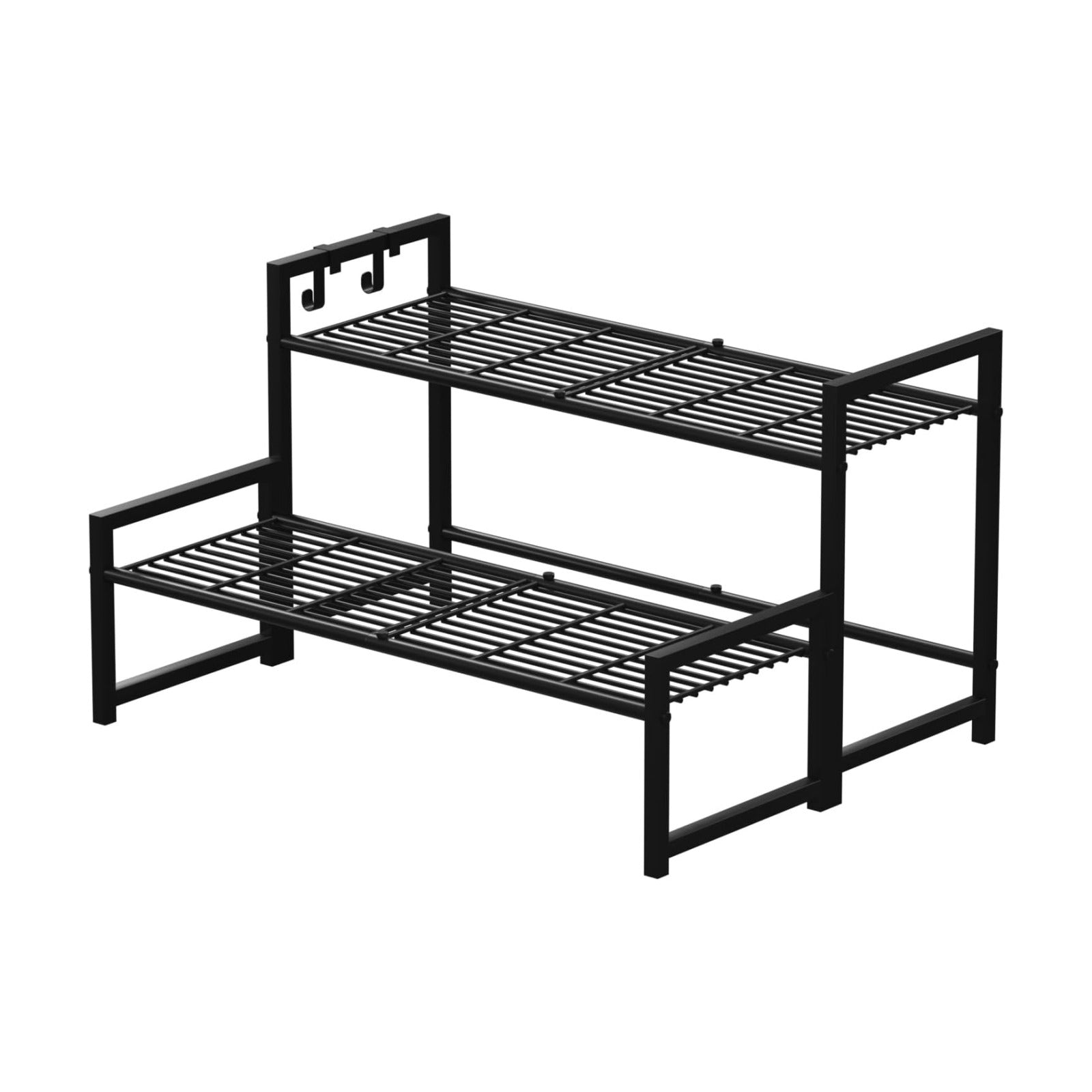 Garden 4 you 2-Tier Metal Plant Stand, Stackable Heavy Duty Flower Rack | 2-tier tall design for multiple