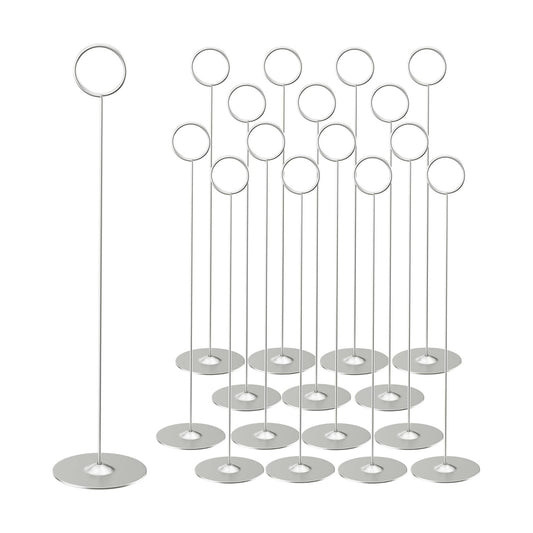 ERYTLLY 16PK Place Card Holders 12 Inch Table Number Holders Table Card Holders Steel Card Holders for