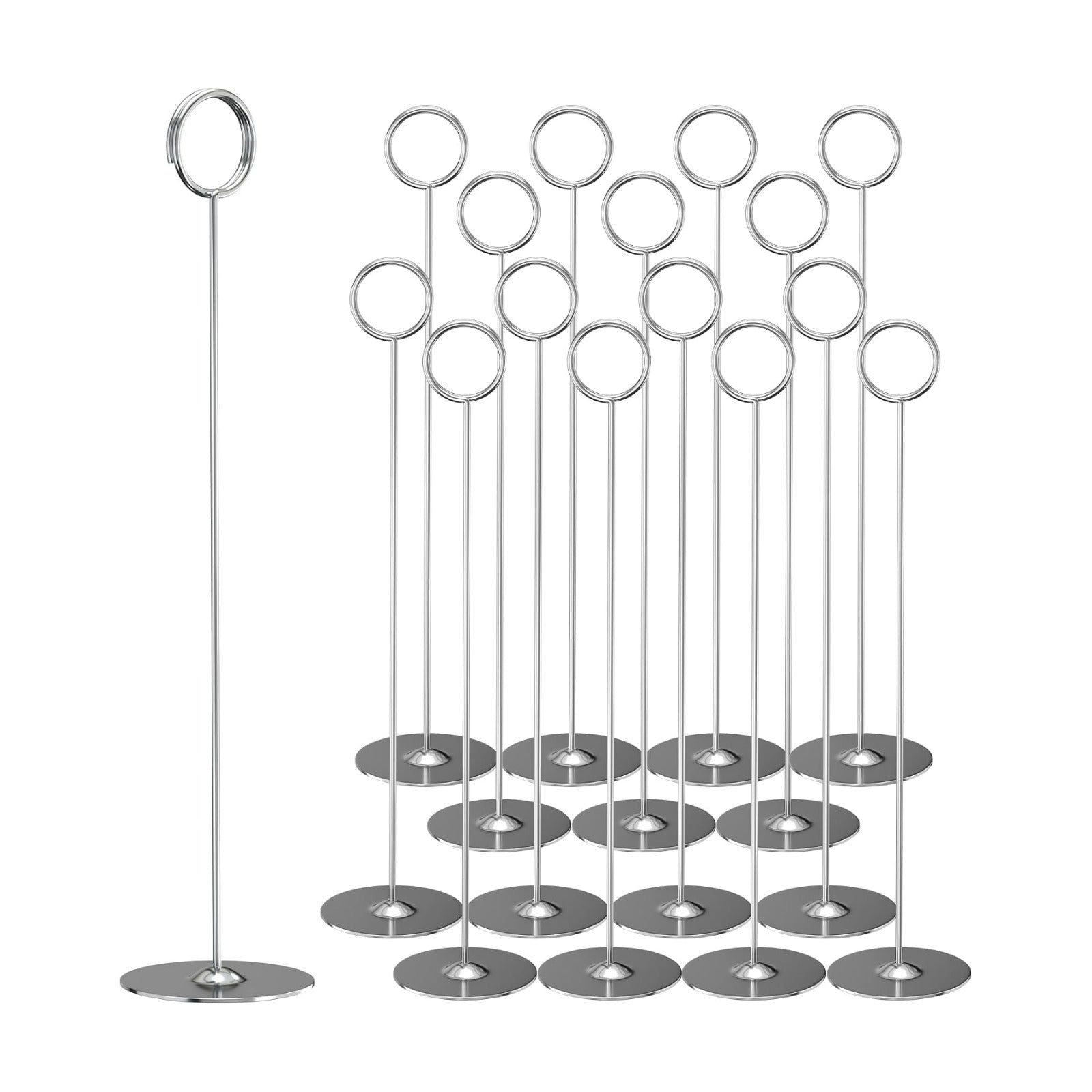 ERYTLLY 16PK Place Card Holders 12 Inch Table Number Holders Table Card Holders Steel Card Holders for
