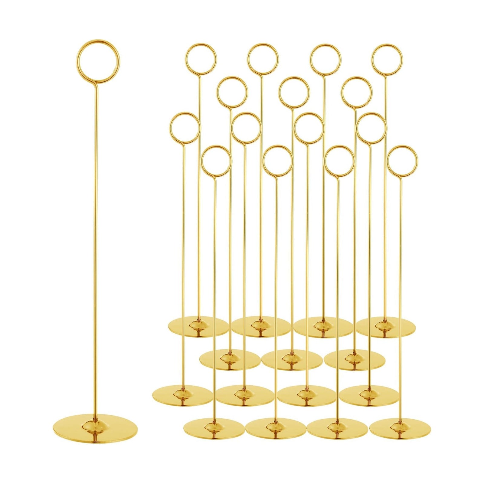 ERYTLLY 16PK Place Card Holders 12 Inch Table Number Holders Table Card Holders Steel Card Holders for