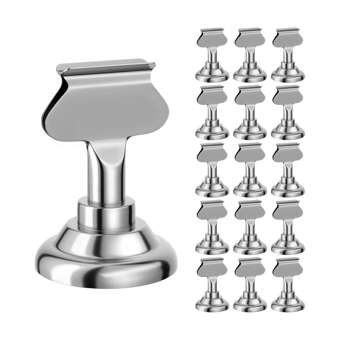 ERYTLLY 16 PK Place Card Holders 1.7 inches Table Card Holder Steel Card Holders for Weddings,Birthdays,Photos, Memo