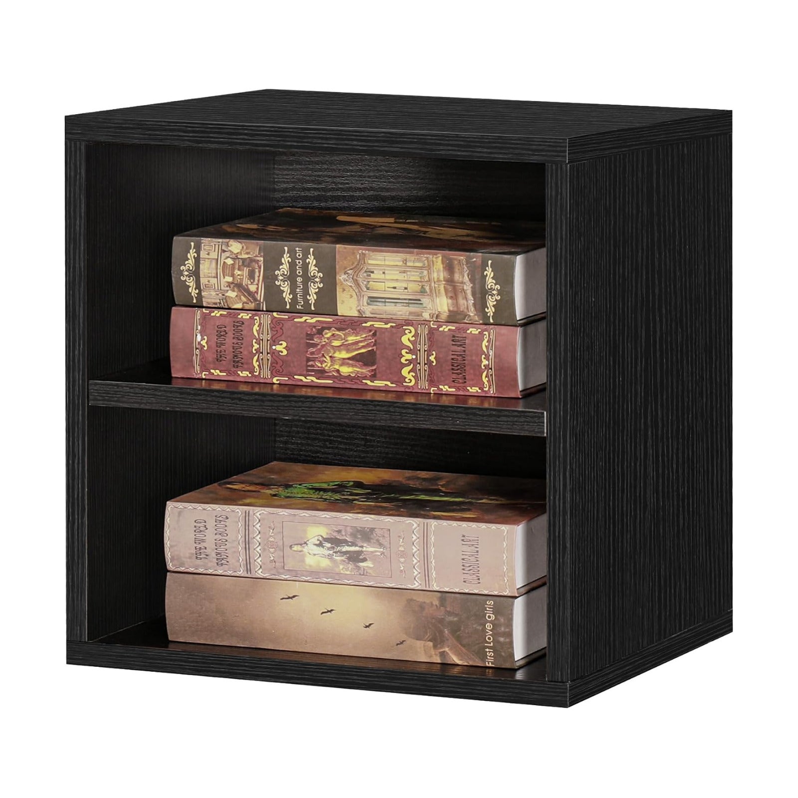 DIY Cube Storage Organizer Stackable Cubes / Black / 1 Layer Cube