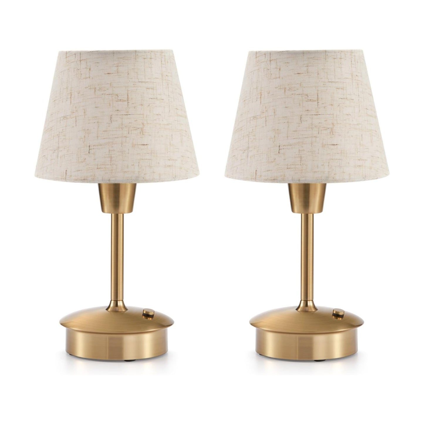 2 Pack Small Rechargeable Cordless Table Lamp for Restaurant Bar | 5200mAh Battery Operated, Portable Touch Dimmable