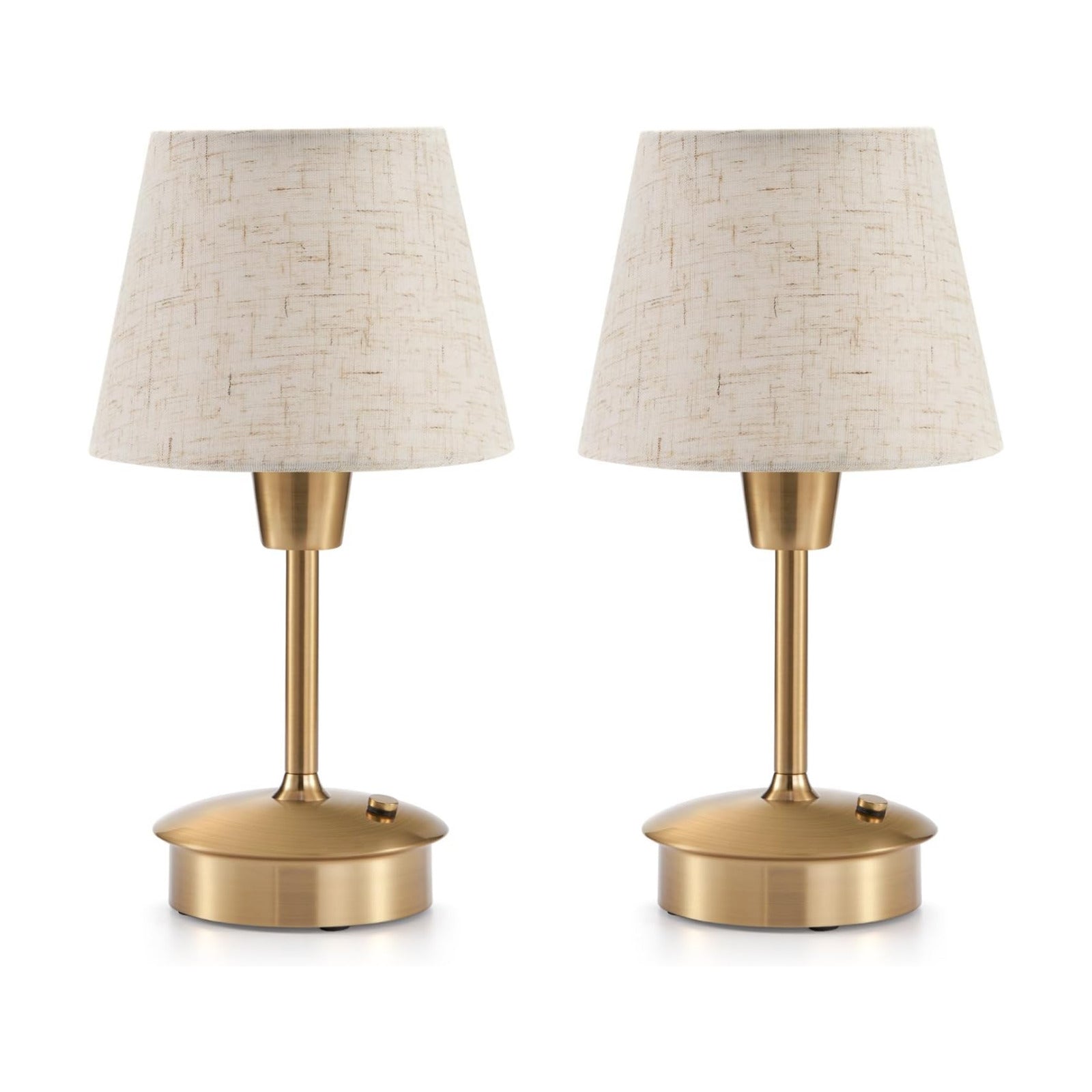 2 Pack Small Rechargeable Cordless Table Lamp for Restaurant Bar | 5200mAh Battery Operated, Portable Touch Dimmable