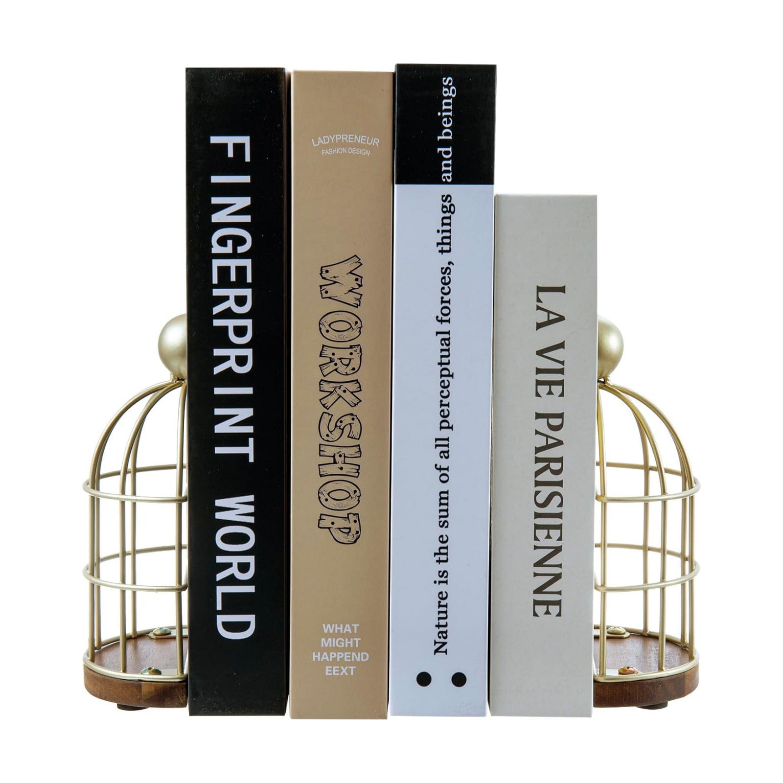 Vintage Brass Bookends / Gold