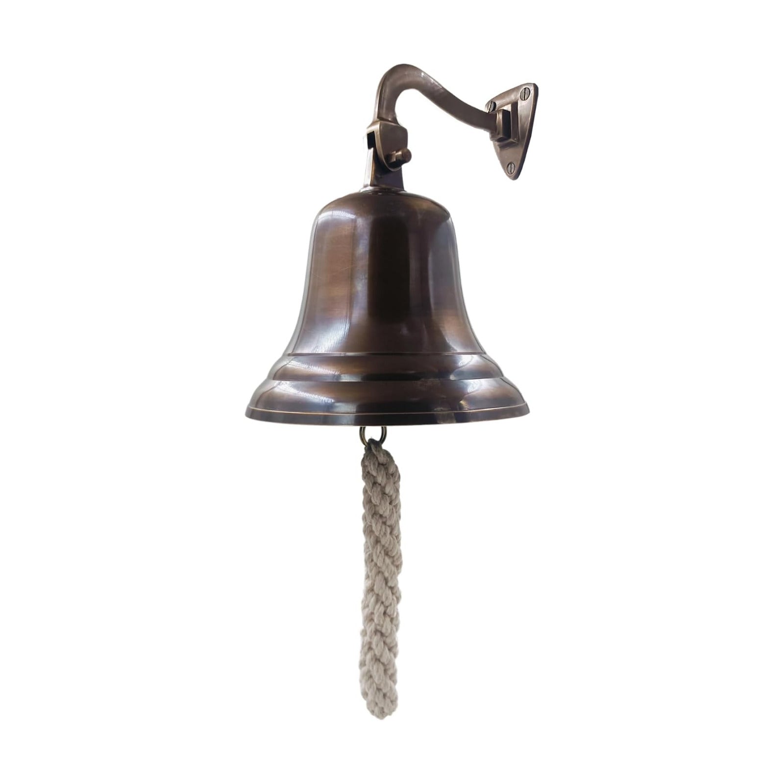 Solid Brass Wall Mounted Ship Hanging Antique Brass Bell for Reception, School, Outdoor, Indoor, Dinner & Chruch - 6