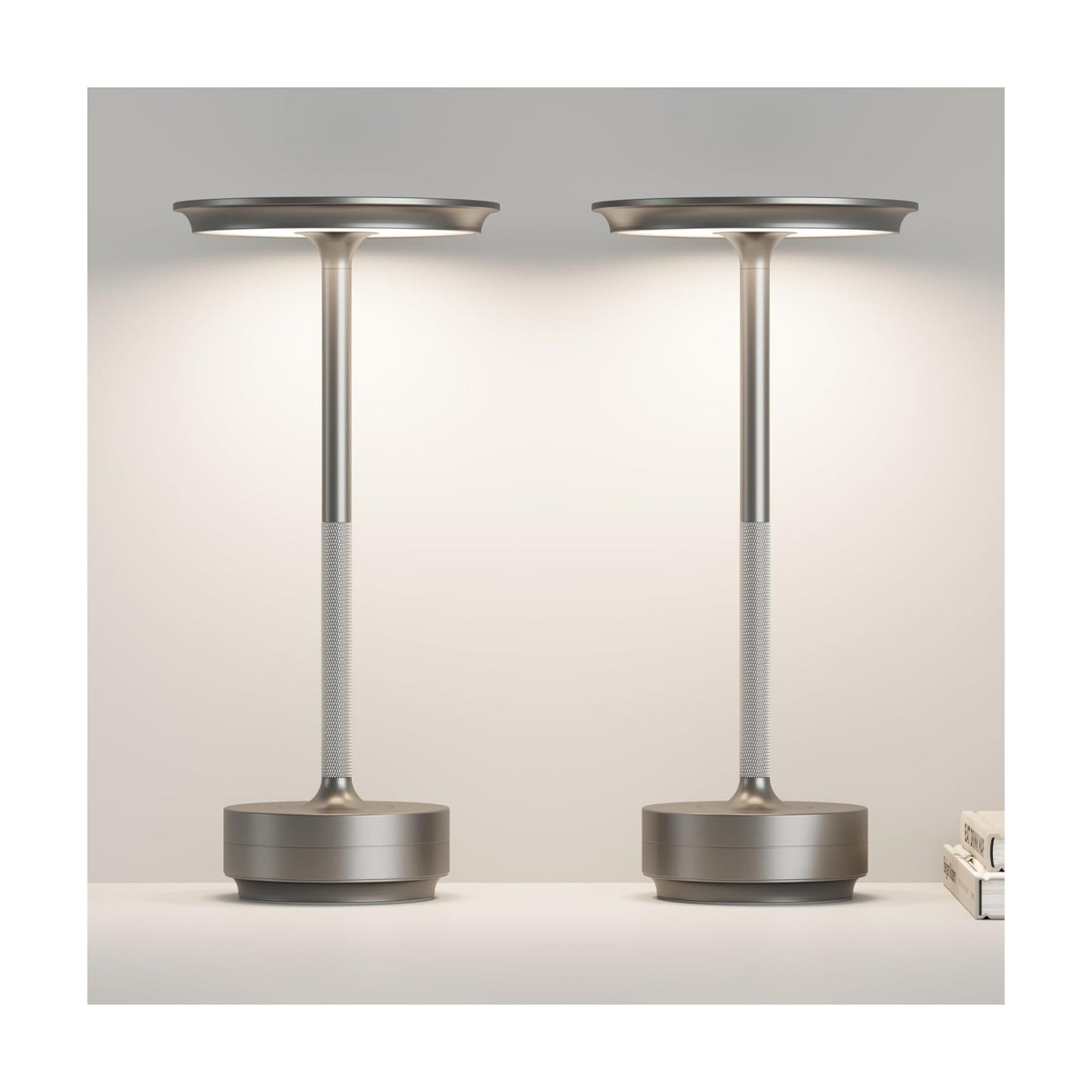 LED Cordless Table Lights Set of 2, Built-in 5000mAh Touch Lamps | Battery Rechargeable Outdoor Waterproof Portable