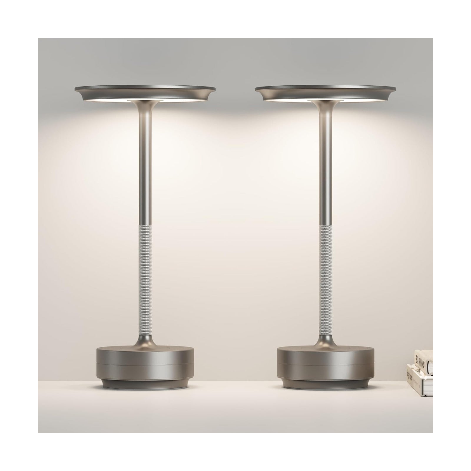 LED Cordless Table Lights Set of 2, Built-in 5000mAh Touch Lamps | Battery Rechargeable Outdoor Waterproof Portable