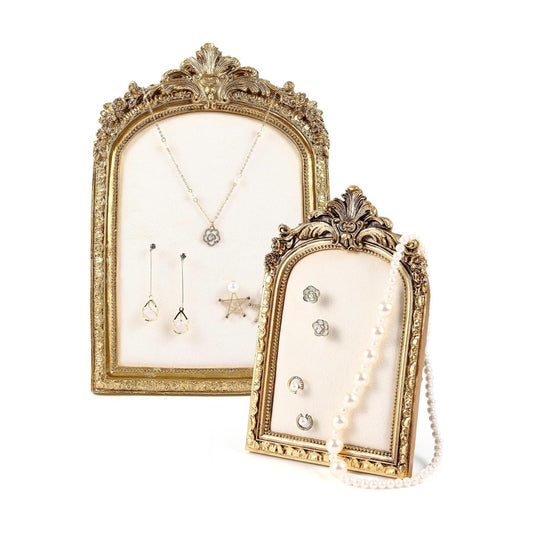 Gold Jewelry Display Stand Vintage Jewelry Frame 10 / White / Large,small / Elegant / Set of 2