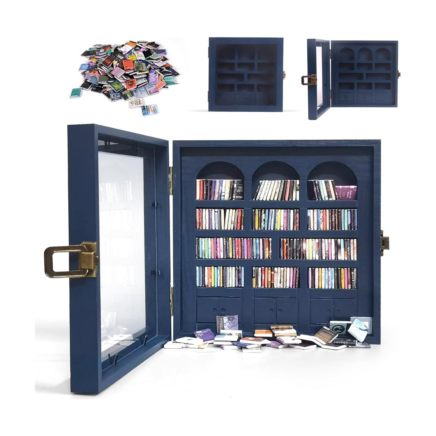 Anxiety Bookshelf – Mini Books Display for Stress Relief and Fun Decor, Perfect Decorative Miniature Library for Book