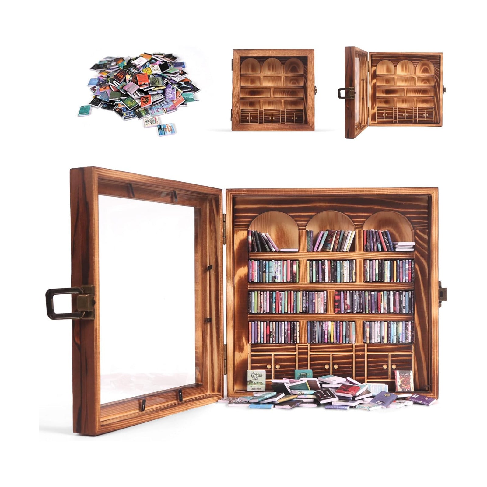 Anxiety Bookshelf – Mini Books Display for Stress Relief and Fun Decor, Perfect Decorative Miniature Library for Book