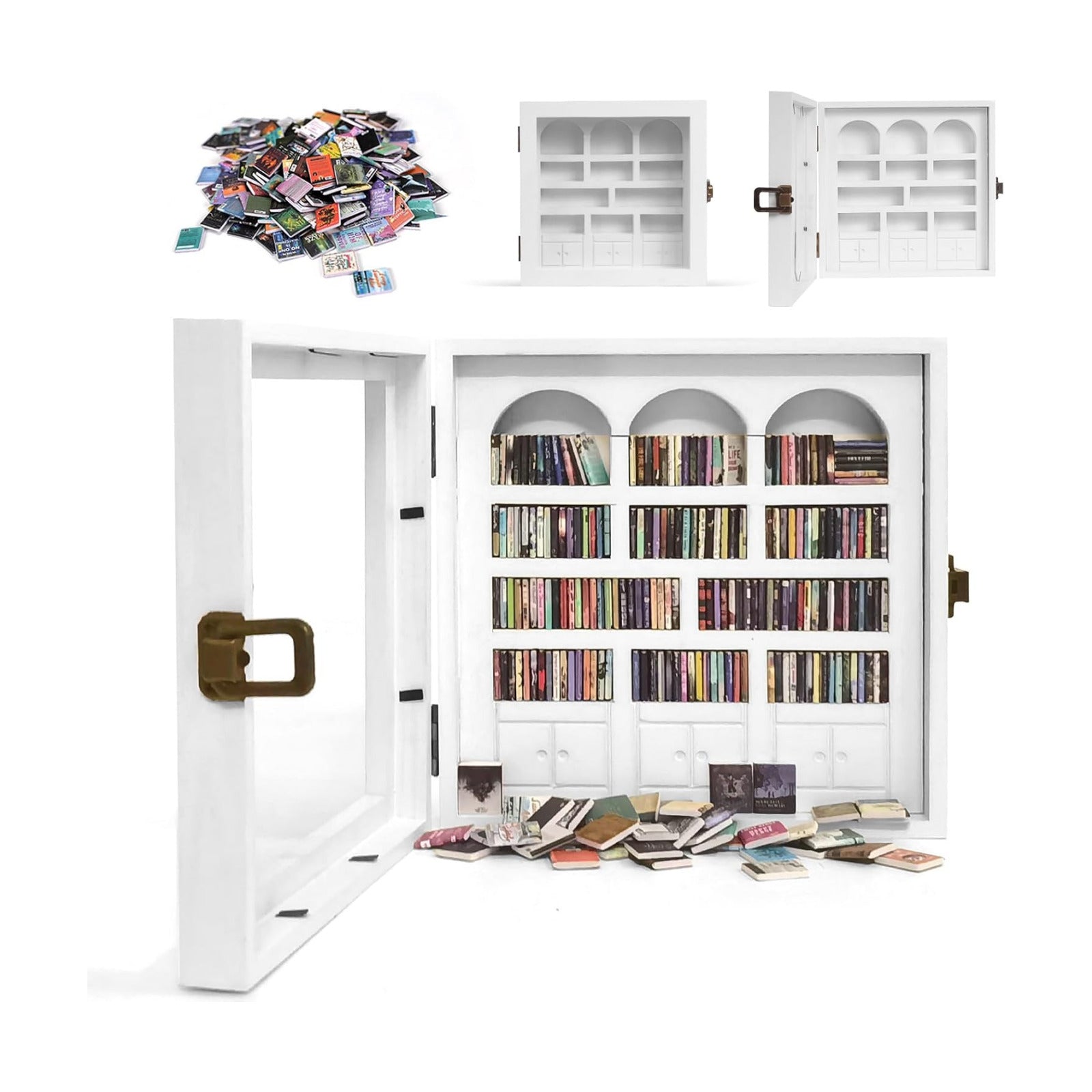 Anxiety Bookshelf – Mini Books Display for Stress Relief and Fun Decor, Perfect Decorative Miniature Library for Book