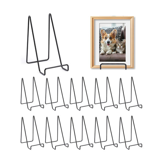 Metal Decorative Plate Stand / Black / 6inch / Set of 12