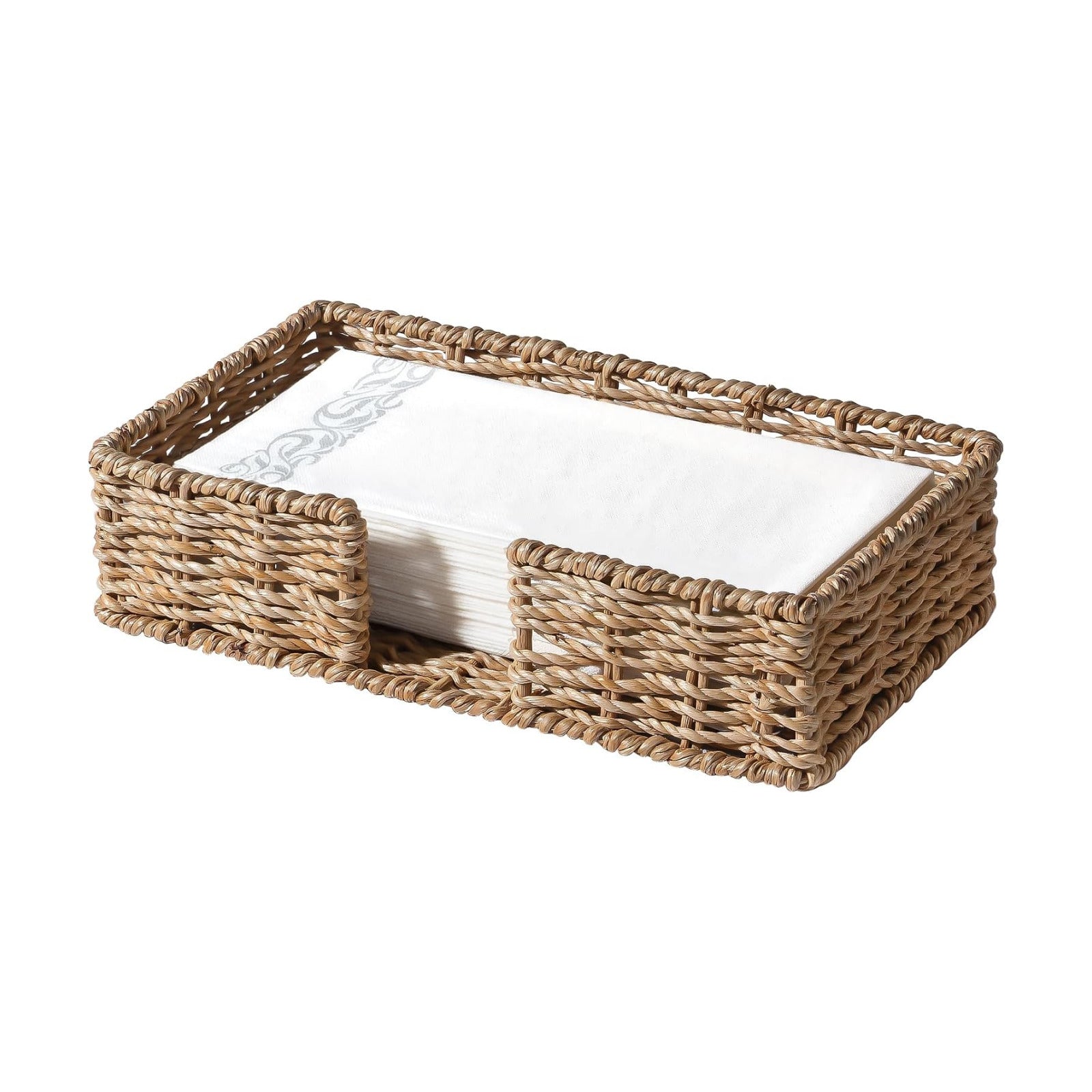 Seagrass Disposable Guest Towel Holder Tray / Guest Towel Tray / Seagrass_flat